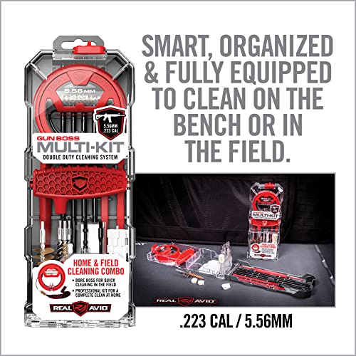 Real Avid Rifle Cleaning Kit & Range Gun Tool Kit for .22.224 Caliber
