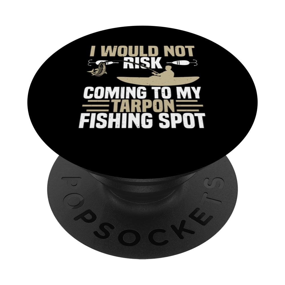 Funny Tarpon Fishing Spot PopSockets Swappable PopGrip