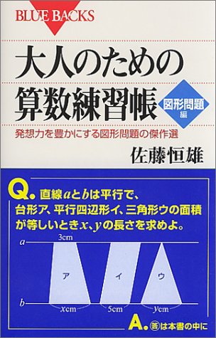 大人のための算数練習帳 図形問題編 発想力を豊かにする図形問題の傑作選 ブルーバックス 佐藤 恒雄 本 通販 Amazon