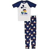 Disney Girls' Minnie Mouse 2-Piece Cotton Matching Pajamas Set, Snug-Fit, Soft & Cute for Kids