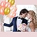 TecUnite 100 Pieces Latex Balloons for Party Decoration Supplies, 3 Colors, Rose Gold, Champagne Gold and Gold