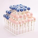 Goabroa Cake Pop Display Stand, 56 Holes Clear