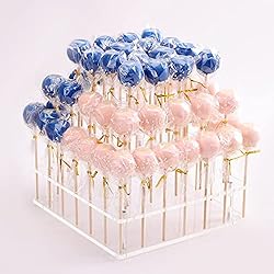 Goabroa Cake Pop Display Stand, 56 Holes Clear
