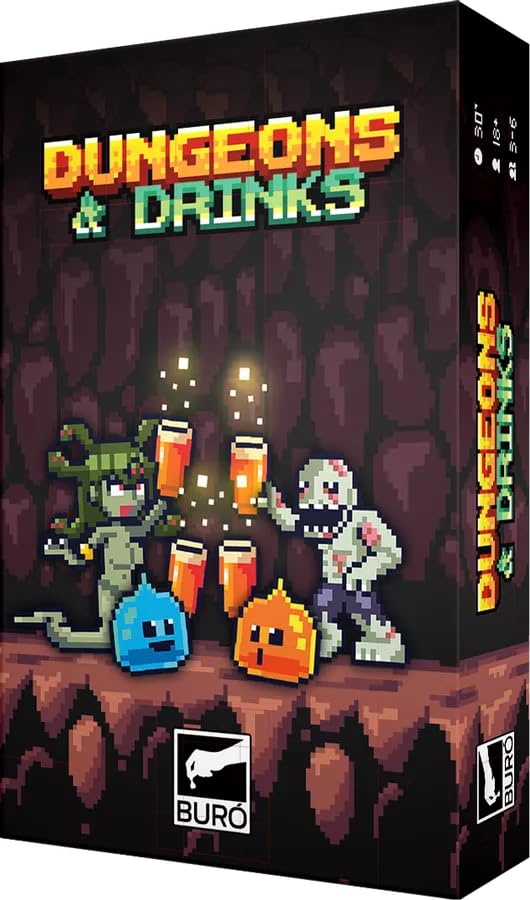 Zewool Buró de Juegos Dungeons & Drinks - Card Game for 2-6 Players, Age 6+