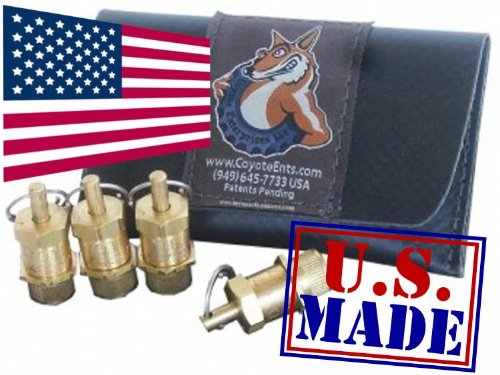 Click Here to See More Images U.S. made Coyote Tire Deflators – 3-50 PSI (PRESET TO 12 PSI) (4X4 OFF-ROAD VEHICLES)