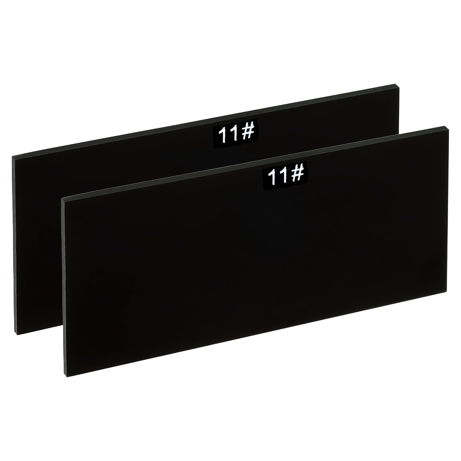 PATIKIL Welding Len Shade 11 Glass 4-1/4"x 2", 2 Pack Hardened Glass Black Darkening Filter Plates Covers Replacement for Weld Helmet Hood