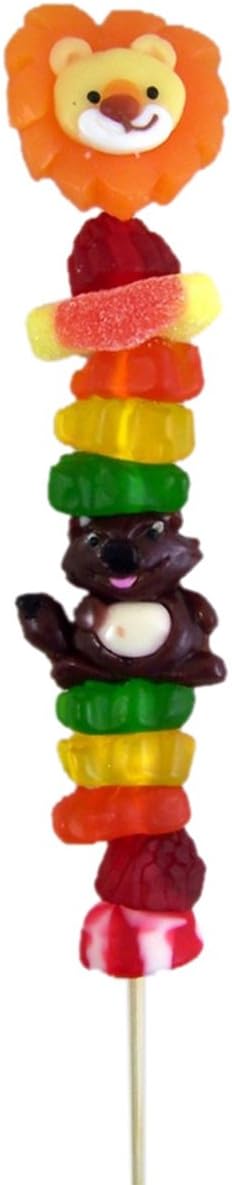 Assorted Animal Jumbo Gummy Candy Kabob, 2.5 oz, Pack of 3
