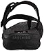 Skechers Women's Reggae Brush Strokes Flip Flop, Black/Grey, 7 M US