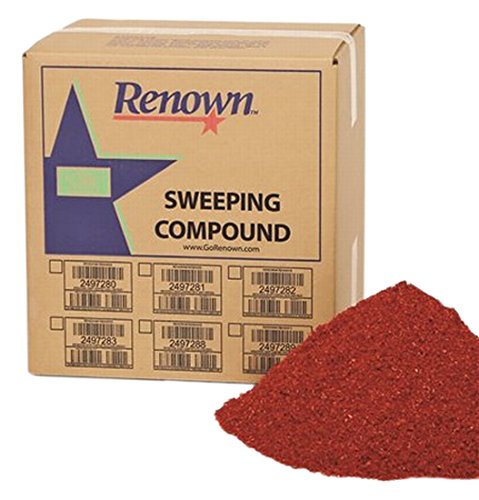 Renown REN04004 Sweeping Compound Oil Base, with Grit, 50 lb. Box, Red