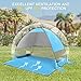 SLB Pop Up Beach Tent, Sun Shelter Shade Easy Up Portable Anti UV Cabana Beach Umbrella for Outdoor 3 or 4 Person