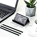 Skeepex Business Card Holder for Desk - Professional PU Leather Business Card Holder for Desk, Home and Office - 3.9 Inch W x 3.2 Inch L x 2 Inch H (Black) - Capacity 100 Business Card