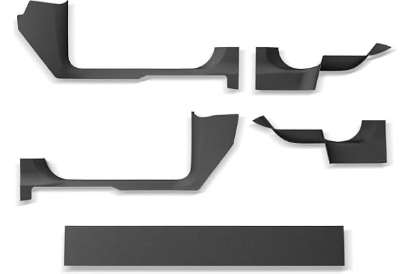 LUCKEASY 5PCS Door Sill & Seat Protectors for Tesla Model Y Juniper 2025+ | 2026 Juniper, Premium & Performance, Not Fit Standard, Front & Rear Door Threshold Strip, Under Seat Protectors, TPE, Black