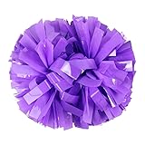 Hooshing 2PCS Purple Pom Poms Cheerleading with
