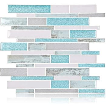 HomeyMosaic Peel and Stick Backsplash Tile 3D Wall Silica Gel Vinyl Tiles for Home Decor, Stick on Kitchen Bathroom Back Splashes(5-Sheet,11