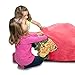 Stuffed Animal Bean Bag Storage - “Soft ’n Snuggly” Comfy Plush Fabric Kids Prefer Over Canvas - Replace Your Mesh Toy Hammock or Net - Store Blankets & Pillows Too
