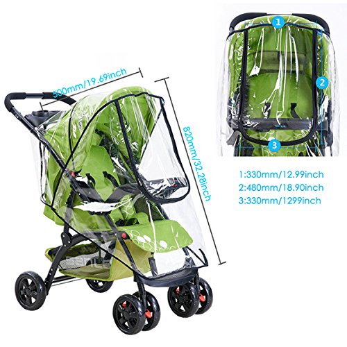 image for Baby Stroller Rain Cover and Mosquito Net Weather Shield,Yinuoday Univ