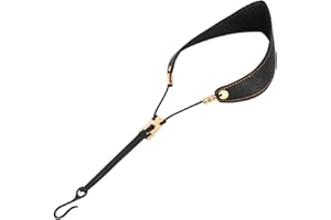 caralin Saxophone Strap Saxophone Neck Strap with Soft PU Leathers Padded Suitable for Alto Tenors Soprano Clarinet Oboe Sax Leathers