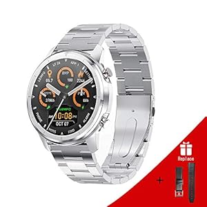 LEMFO Smart Watch 1.3 Inch Newest smart watch for men Full Touch Screen, Steel Stainless Fitness Trackers, Email，Facebook Call Notification For Android iOS,Various Dials With Six Sports Modes