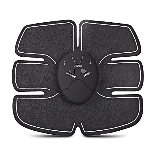 DAMAIFENG Abdominal Muscle Trainer ABS Stimulator Muscle Toner Abdominal Toning Belt EMS Trainer Fat Burner Portable Home Fitness Device for Abdomen Arm Leg Universal for Men Women Black (Single)