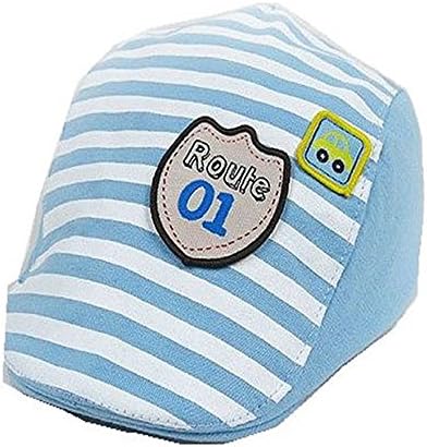 Kids Toddler, SBParts Cute Baby Boy Girls Stripes Pattern Summer Beret Baseball Cabbie Flat Peaked Hat Driver Cap(Baby Blue)