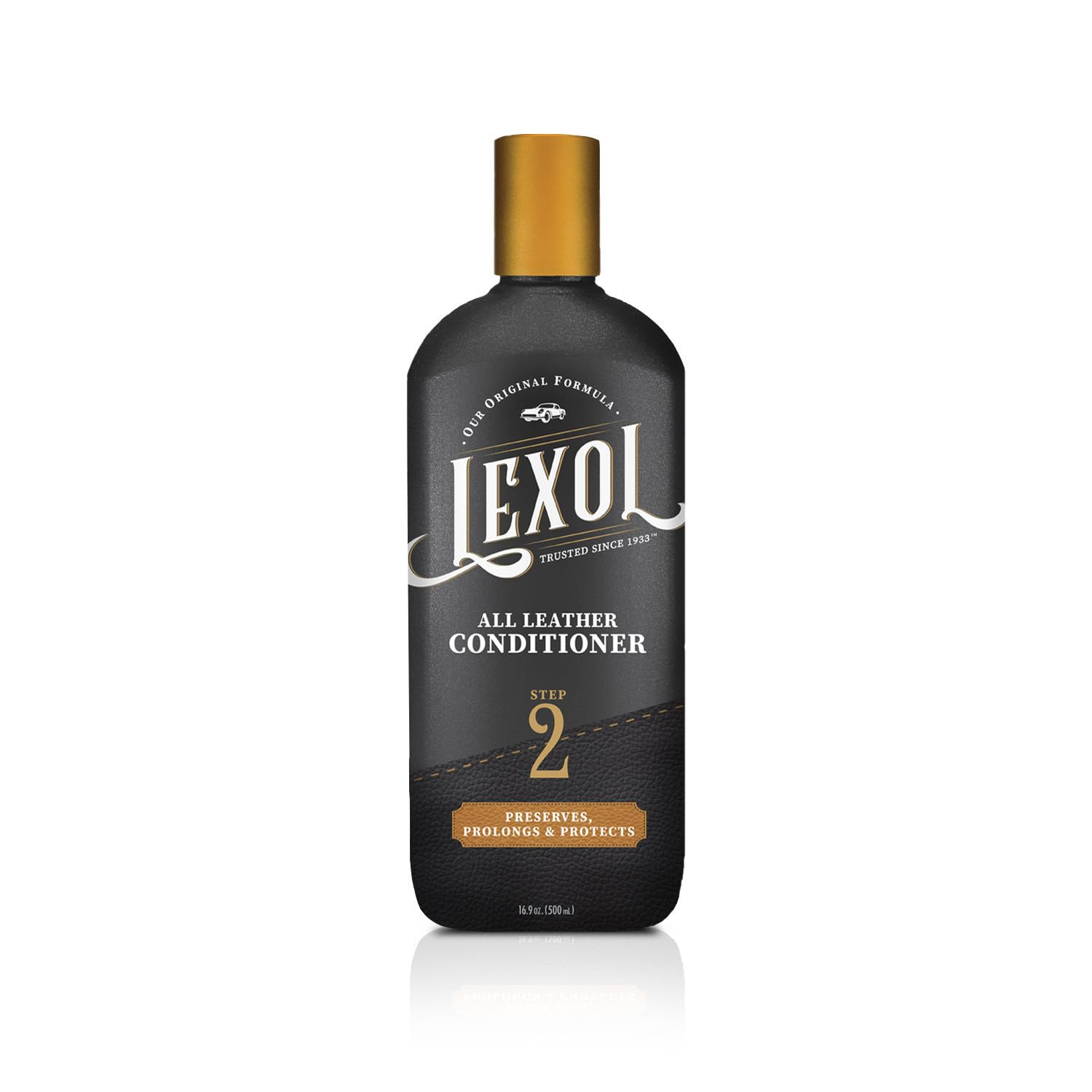 Photo 1 of Lexol All Leather Conditioner for Car Seats and Interiors, Couches and Furniture, Shoes and Boots, Bags and Jackets, Baseball Gloves and Horse Saddles, and More, 16.9 oz Bottle (Step 2 of 2)