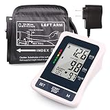 Upper Arm Blood Pressure Monitor, 2 Users, 120 Reading Memory, Digital BP Monitor Medium Cuff (8.6-14.2"), Automatic Blood Pressure Cuff with Large LCD Display for Irregular Heartbeat