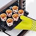 KEDSUM Heat Resistant Silicone Oven Mitts, 1 Pair of Extra Long Potholder Gloves with Bonus 1 Pair of Mini Cooking Pinch Grips, Non-Slip Cotton Lining Kitchen Glove for Baking, Barbeque, Green