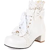 Goth Platform Boots Chunky High Heels Ankle Boots Lace Buckle Gothic Cosplay Booties Zipper Punk Shoes