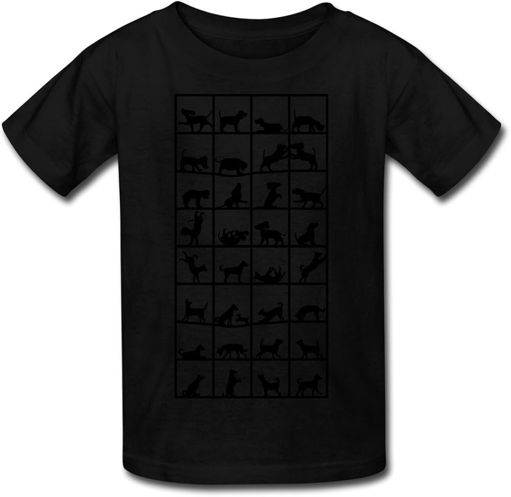 ZIYUAN Kid's Cool Big Dog Cube T-shirts