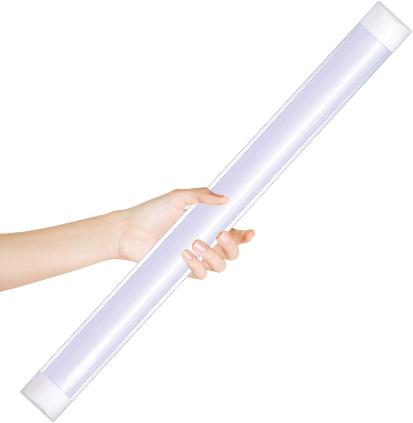 Ruixin LED Tube Light 3ft, 30W LED Batten Lights, 6500K Cool White LED Lights Fitting 2250LM, Indoor Surface Mounted Ceiling Light for Garage Workshop Basement Market Office Underground