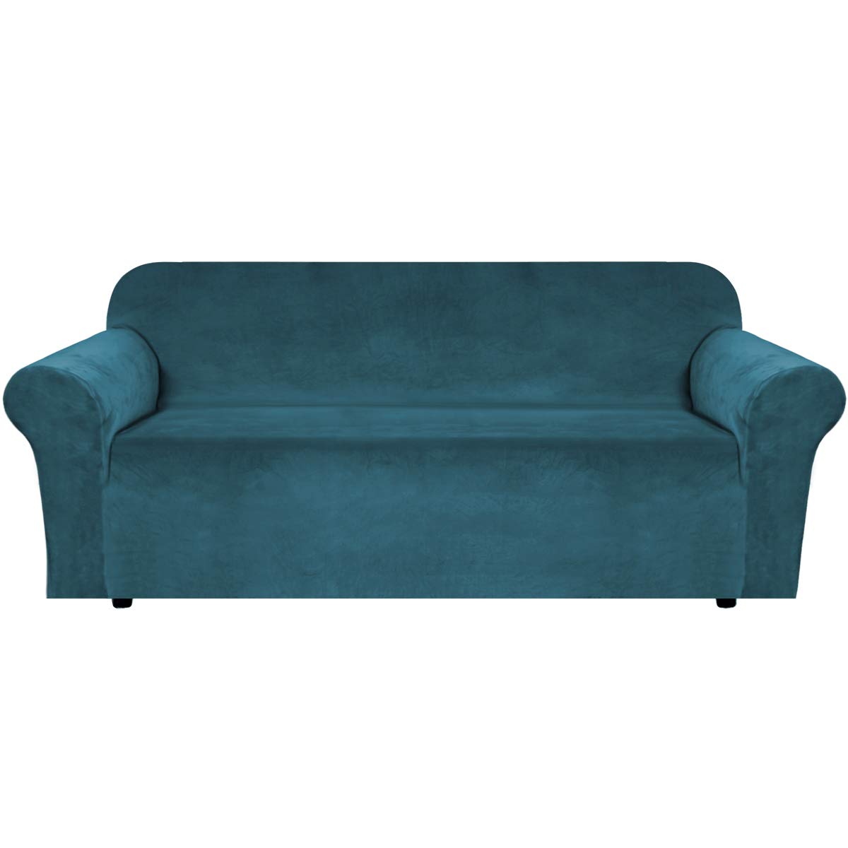 Photo 1 of H.VERSAILTEX Stretch Velvet Sofa Covers for 3 Cushion Couch Covers Sofa Slipcovers Furniture Protector Soft with Non Slip Elastic Bottom, Crafted from Thick Comfy Rich Velour (Sofa 72'-90', Deep Teal)