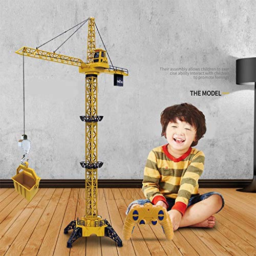 Liberty Imports 6 Channel RC Mega Tower Crane, 50.4 inch Tall 2.4GHz Remote Control Construction