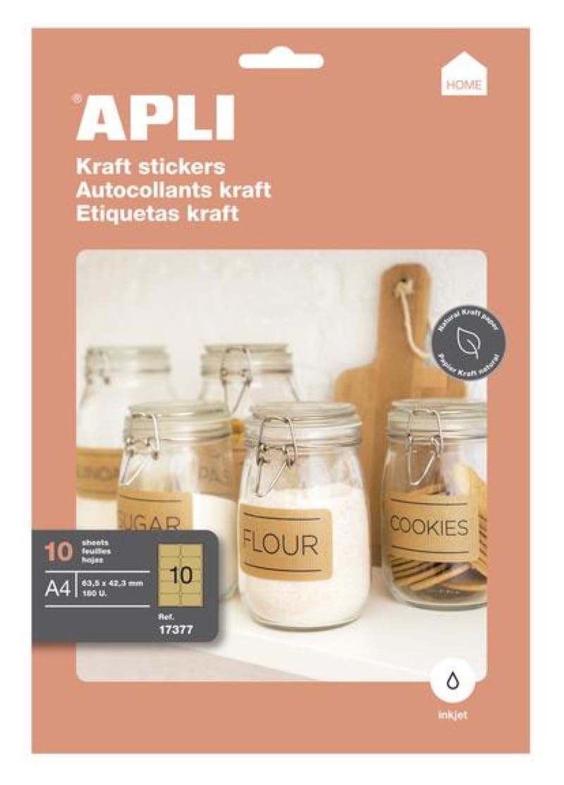 Apli Kraft 99.1 x 57.0 mm 10 Sheet Label Pack