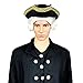 Colonel Pickles Novelties Tricorn Hat Pirate Hat- Colonial Or Revolutionary War Costume – Men Women & Youth Black