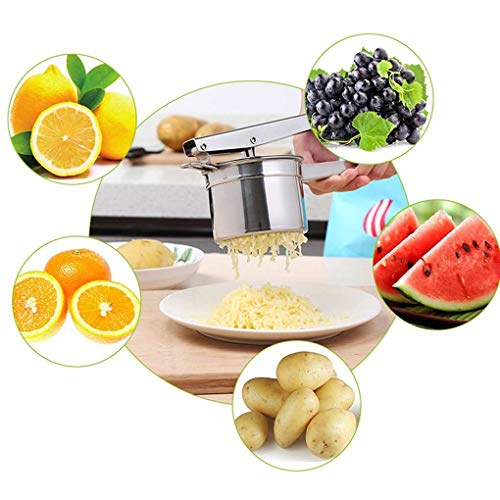 image for Topker Stainless Steel Potato Masher Ricer Puree Garlic Presser Vegeta