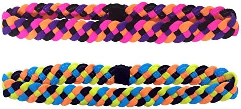 Multi-Color 3 Pack Sports Headbands with NO SLIP GRIP Technology - Perfect for Athletes or Great Accessory for any Fashion Style - Super Comfortable