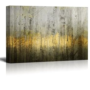 Print Abstract Grunge Wall with Golden Paints