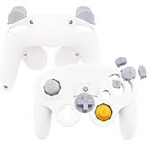 eXtremeRate White Faceplate Backplate for Nintendo Gamecube, DIY Replacement Front Back Housing Shell Cover with Buttons for Nintendo Gamecube Controller - Controller NOT Included