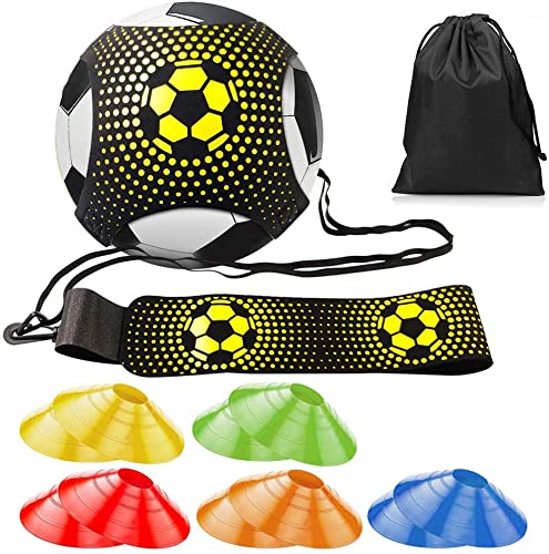 Toxin Football Kick Trainer, Football Training Equipment Soccer Training Aid Football Skills Improvement Solo Practice for Kids & Adults Hands Free Universal Fits 3 4 5 Footballs