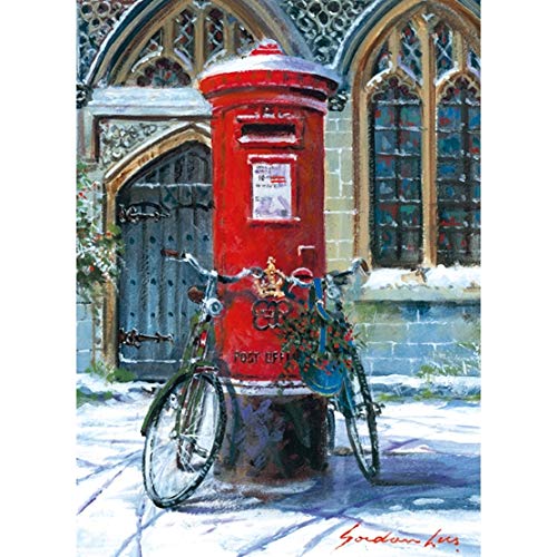 Museums & Galleries Pack of 8 Charity Christmas Cards (MG-288864-XAB) - 8 Stunning Artistic Cards From Post Box and Bicycles in the Snow by Gordon Lees - 8 Cards of 1 Design