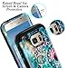 Lamcase for Galaxy S7 Case Shockproof Dual Layer Hard PC & Flexible Silicone High Impact Bumper Drop Protective Case Cover for Samsung Galaxy S7 2016, Mandala/Galaxy