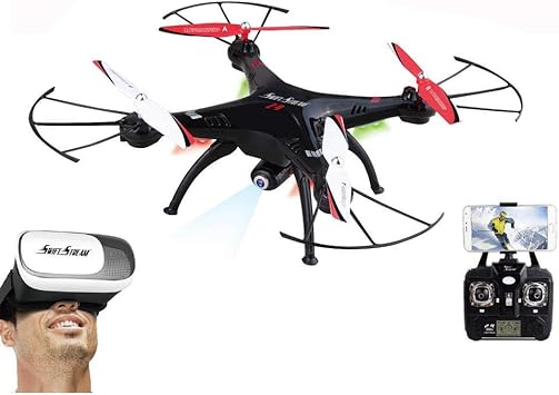 Amazon Com Swift Stream Z 9vr Black Wi Fi Camera Drone With Virtual Reality Goggles Electronics