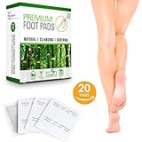 Premium Foot Pads | 100% Natural & Organic Ingredients | Improve Sleep & Eliminate Odors | Fatigue & Stress Relief | 20 Body Cleansing Bamboo Vinegar Pads | Cruelty Free & Vegan