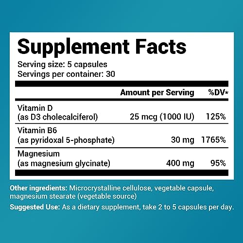 Dr. Berg's Magnesium Glycinate 400mg Fully Chelated Veg Capsules for