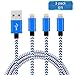 iPhone Charger, AILANSI iPhone Charging Cable,Apple 8 Pin USB Lightning to USB Cable Cord for iPhone 7 7 Plus 6 6S 6 Plus 5S SE iPod iPad Mini Air Pro and More (3PCS New Blue&White)