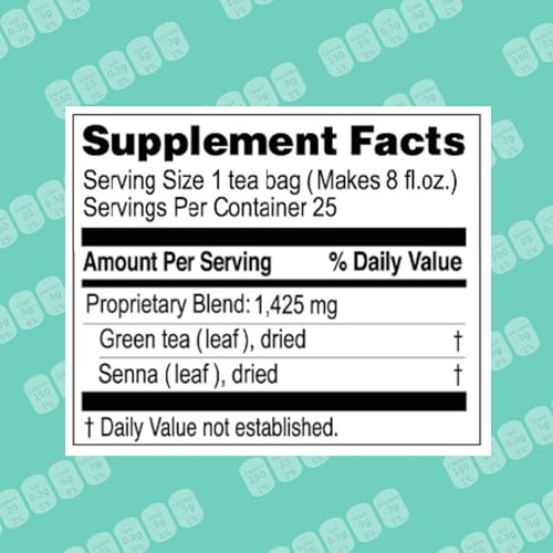 HYLEYS SLIM TEA GOJI BERRY FLAVOR – WEIGHT LOSS HERBAL SUPPLEMENT CLEANSE AND DETOX – 25 TEA BAGS (1 PACK)