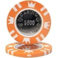 Brybelly Coin Inlay Poker Chip 15-gram Heavyweight Clay Composite – Pack of 50
