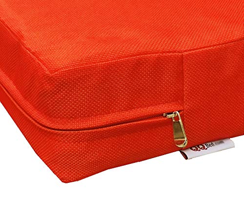 QQbed Outdoor Patio Chair Washable Cushion Pillow Seat Covers Extra Large 24"X22"X4" - Replacement Covers Only (24"X22"X4" 6 Pack, Tango) - Thumbnail 4