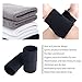 HBY 3 Pairs Long Athletic Thick Cotton Wristband Sweatband for Sports