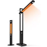 onlyfire FlexRay 80" Electric Infrared Patio Heater for Indoor Outdoor | Freestanding Rolling Heater with Magnetic Remote &amp; Cover, 3 Heat Modes + Light Mode,1500W, Overheat &amp; Tip-Over Protection